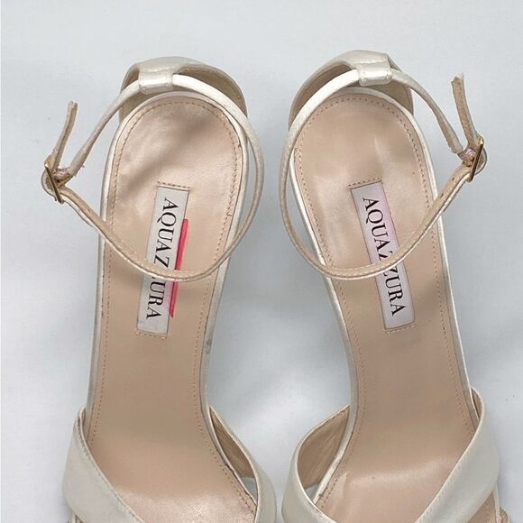 Aquazzura So Divine 85MM Satin Sandals size 37.5 - Picture 10 of 13